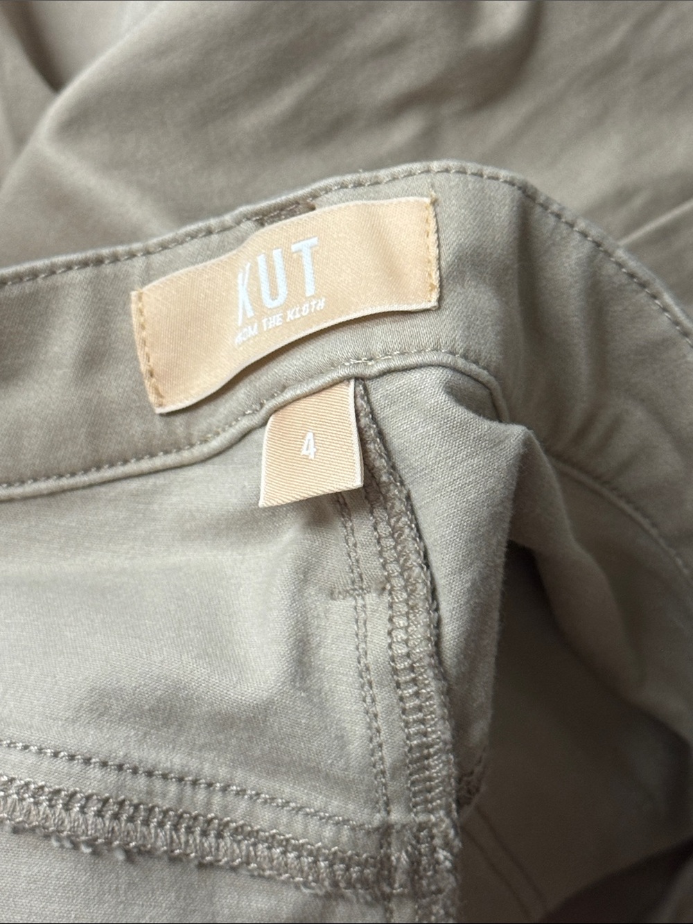 Kut from the Kloth Wide Leg Flare Jeans in Khaki - Picture 14 of 15